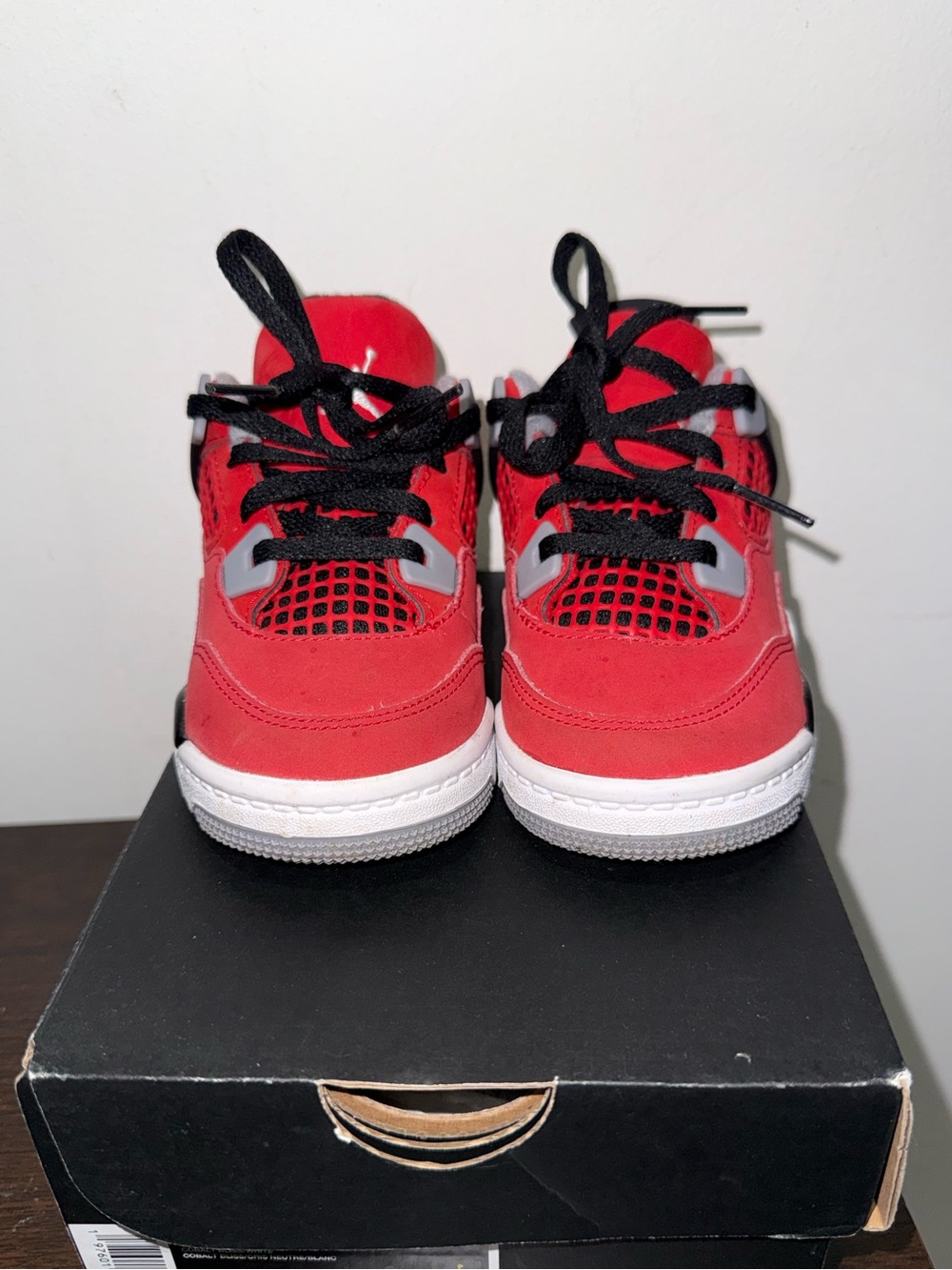 Jordan Kids Red and Black Lace-Up Sneakers